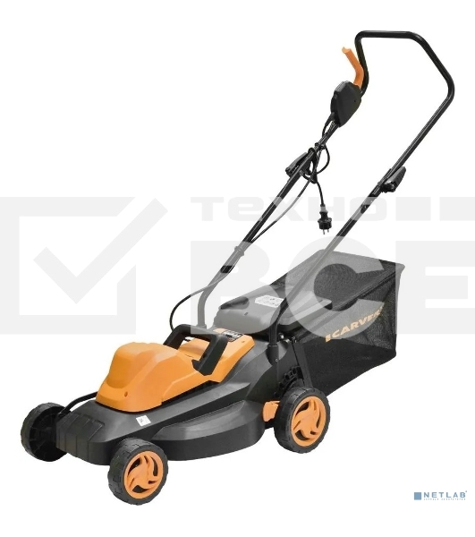 Газонокосилка CARVER LME-1437 эл. 1400Вт ширина 37см рег.высоты травосборник 35л