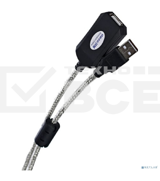Кабель AM/AF USB2.0 10м Aopen удлинитель активный(с усилителем) USB2.0-repeater, ACU823-10M