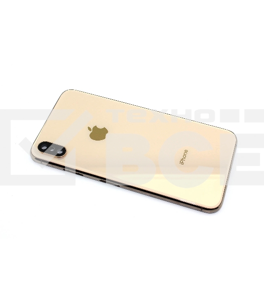 Задняя крышка (корпус) в сборе с рамкой для Apple iPhone Xs Max Gold