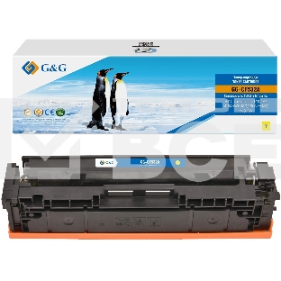 Картридж G&G, аналог HP CF532A/205A желтый 0.9k с чипом