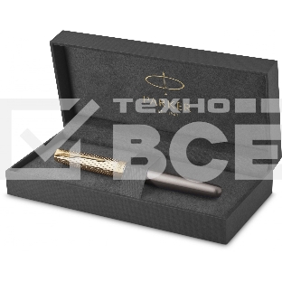 Ручка роллер Parker Sonnet Pioneers T542 (2201040) Arrow Grey GT, F, черные чернила, подарочная коробка