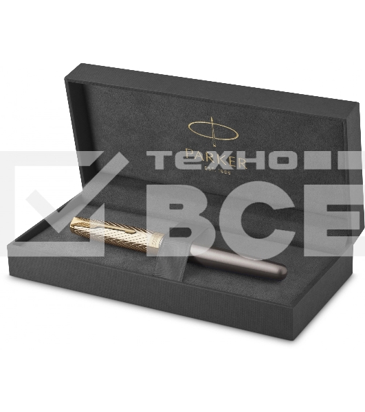 Ручка роллер Parker Sonnet Pioneers T542 (2201040) Arrow Grey GT F черн. черн. подар.кор.