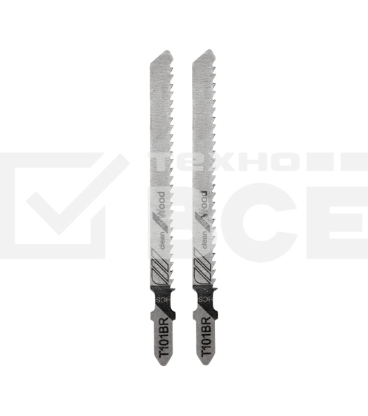 Пилка для электролобзика Kranz 100 мм 10 з/д 4-30 мм обр. зуб. T101BR (2 шт./уп.) (дерево)
