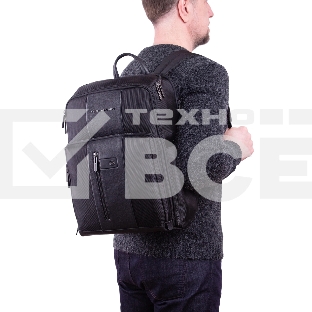 Рюкзак Piquadro Brief2 CA6648BR2/N черный нейлон/натур.кожа