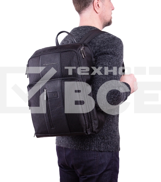 Рюкзак Piquadro Brief2 CA6648BR2/N черный нейлон/натур.кожа