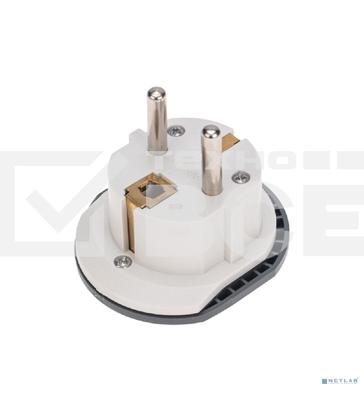 Адаптер универсальный (переходник) Rexant 16А с заземлением, серо-белый