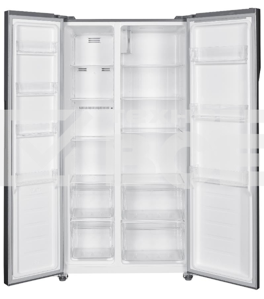 Холодильник Kraft KF-MS5701DI темно-серый двухкамерный 372/198л морозилка сбоку, Side by Side