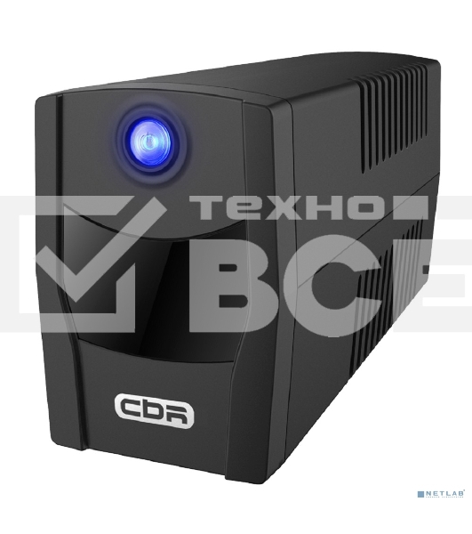Источник бесперебойного питания CBR QTM-850T-2F-LCUC Line Interactive 850VA/480W 9Ah12V 2 x Shuko, HID-USB, RJ45/11