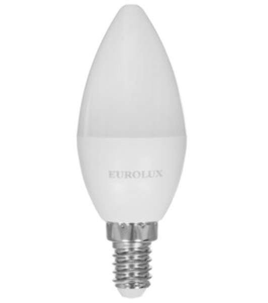 Лампа светодиодная EUROLUX LL-E-C37-7W-230-4K-E14 свеча