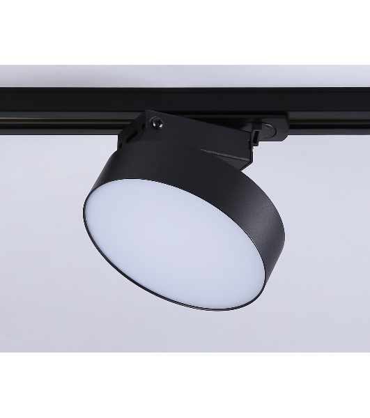 Трековый однофазный светодиодный светильник Ambrella light GL6839 BK черный LED 15W 3000K D115*80