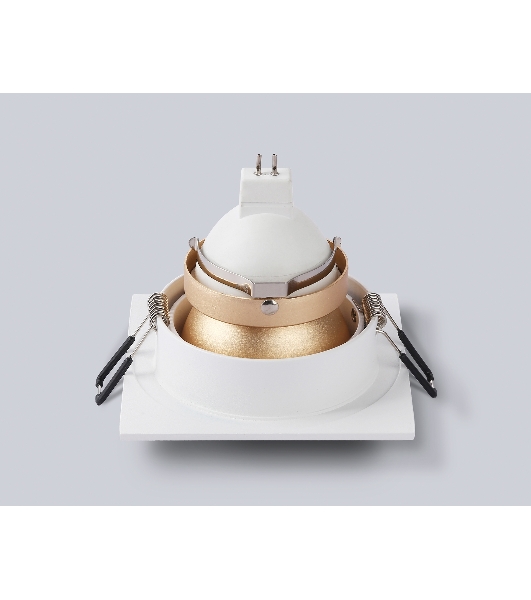 Встраиваемый точечный светильник Ambrella light TN102827 WH/GD белый/золото GU5.3 92*92*50