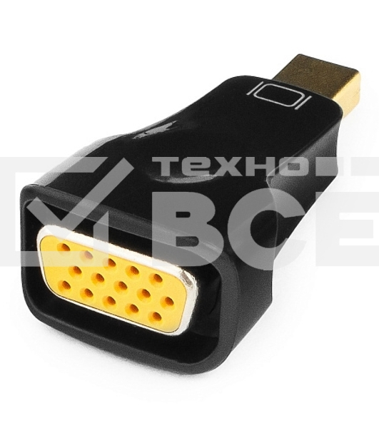 Переходник miniDisplayPort - VGA, Cablexpert A-mDPM-VGAF-01, 20M/15F, черный, пакет