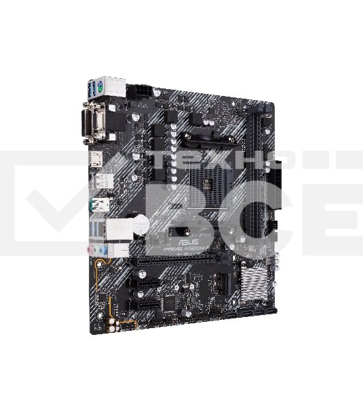 Материнская плата ASUS PRIME A520M-E, AM4, AMD A520, 2xDDR4, 4xSATA, 1xM.2, 1xPCI-E 3.0 x16, 2xUSB-A 3.2 Gen 1, 1xUSB 3.2 Gen 2, 1xDVI-D, 1xHDMI, 1xVGA, 1x 1Gb LAN, 3x3.5 мм, 7.1, Micro-ATX