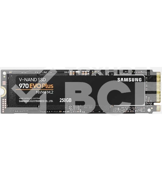 Накопитель SSD Samsung 970 EVO Plus MZ-V7S250BW, 250Gb, PCIe 3.0 x4, M.2 2280, NVMe, R/W 3500/2300