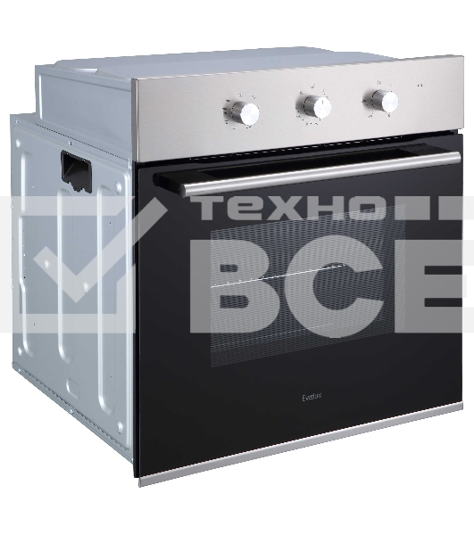 Духовой шкаф встраиваемый полноразмерный Evelux EO 620 X, 60 см, 8 режимов, 65л, нержавеющая сталь