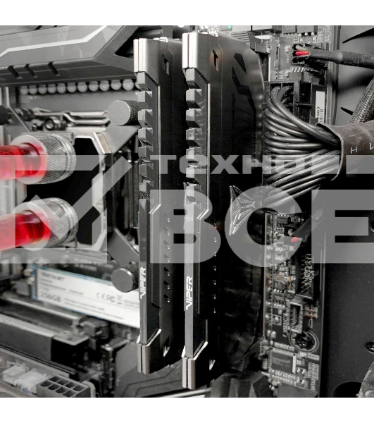 Оперативная память Patriot Viper Steel, DDR4, 64GB (2x32GB), 3600MHz, CL18, радиатор, черный