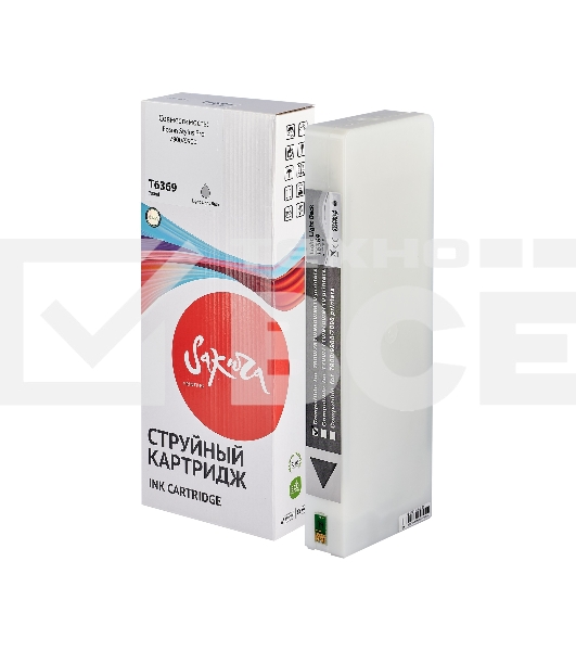 Струйный картридж Sakura C13T636900 (T6369 Light Light Black) для Epson, светло-черный, 700 мл.