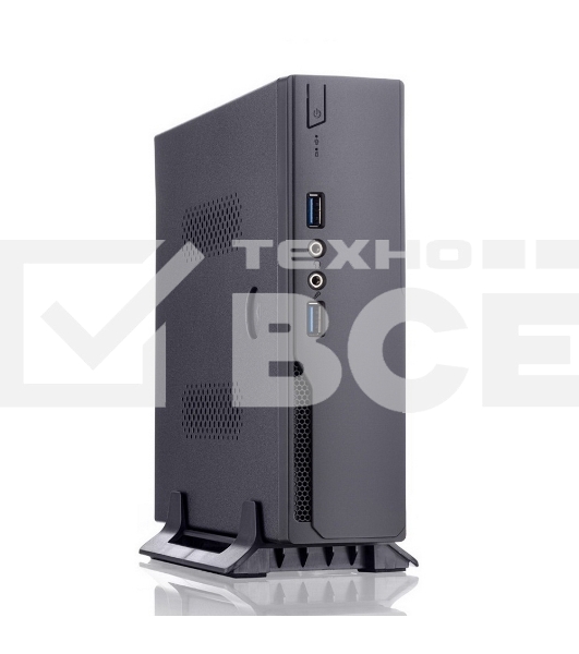 Компьютерный корпус с блоком питания 120 Ватт/ Foxline FL-L01-AD120-D65 mITX case (1L),w/2xUSB3.0, VESA, CPU cooler, w/120W pwr adapter, w/pwr cord