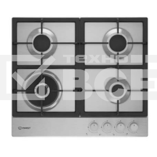 Газовая варочная панель Indesit THPM 642 W/IX/I, нержавеющая сталь