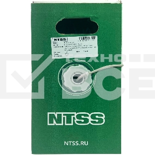 Кабель информационный NTSS NTSS-IN-UTP4-5Е-PVC-GY кат.5E U/UTP 4X2X24AWG PVC внутренний 305м серый