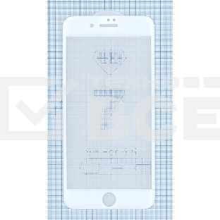 Защитное стекло 4D для Apple iPhone 7/8 Plus белый