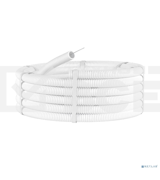 Труба гибкая гофрированная ПЛЛ 20мм с протяжкой не содержит галогенов ПВ-0 (100м) белый 81820 DKC