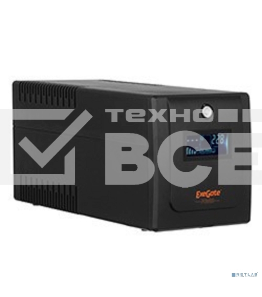 Источник бесперебойного питания ExeGate EP285579RUS SpecialPro Smart LLB-600.LCD.AVR.C13.RJ.USB <600VA/360W, LCD, AVR, 4*IEC-C13, RJ45/11, USB, Black>