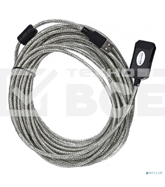 Кабель AM/AF USB2.0 10м Aopen удлинитель активный(с усилителем) USB2.0-repeater, ACU823-10M
