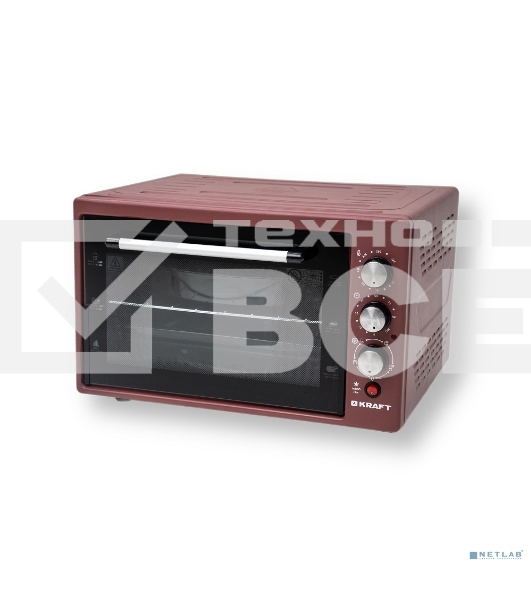 Мини-печь Kraft KF-MO 3800 R красный