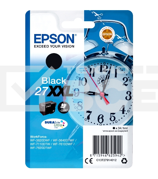Картридж струйный Epson C13T27914022 черный для Epson WF7110/7610/7620 (2200 стр.)