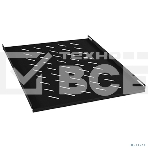 Полка Cabeus, стационарная, 1U, 35х450х700 мм (ВхШхГ), для стоек, черный, фото 1