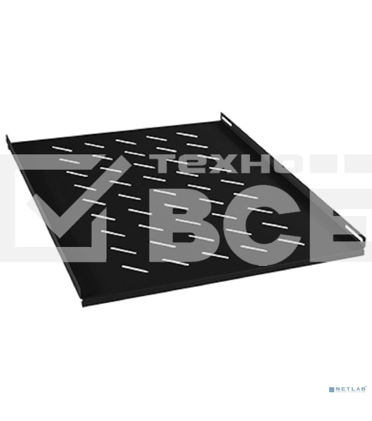 Полка Cabeus, стационарная, 1U, 35х450х700 мм (ВхШхГ), для стоек, черный