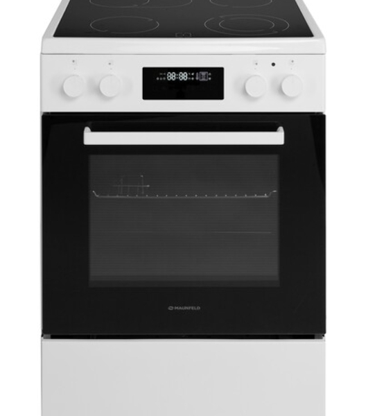 Плита электрическая Maunfeld MEC611CW09TD белый, конфорок 4 шт, духовка 59 л, 60 см x 85 см x 63 см