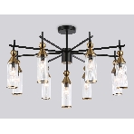 Люстра Ambrella light LH55258/9 BK/BS/CL черный/латунь/прозрачный E14*9 max 40W D770*530, фото9