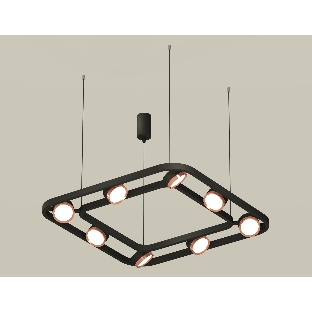 Светильник Ambrella light XB9182103/8 SBK/PPG черный песок/золото розовое полированное GX53 (C9182, N8126)