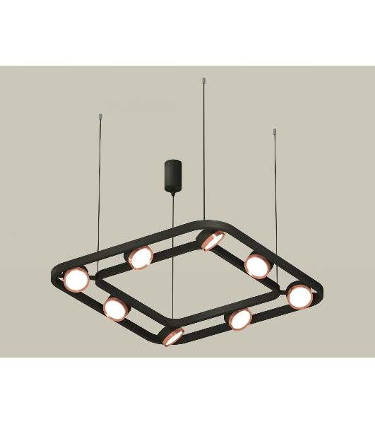 Светильник Ambrella light XB9182103/8 SBK/PPG черный песок/золото розовое полированное GX53 (C9182, N8126)