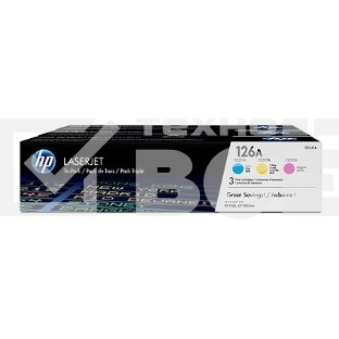 Картридж лазерный комплект HP CF341A голубой/пурпурный/желтый для LJ CP1025 3 х 1000 стр