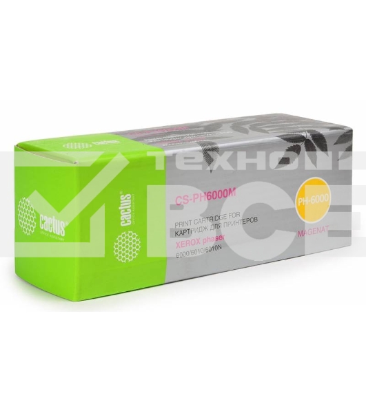 Картридж лазерный Cactus CS-PH6000M (106R01632) пурпурный (1000 стр.) для Xerox 6000/6010