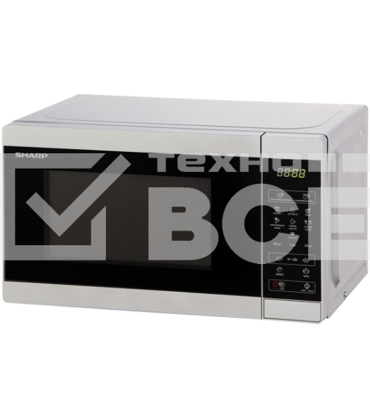 Микроволновая печь Sharp R2800RSL 20 л, 800 Вт, эмаль, серебристый, 440x258x324мм