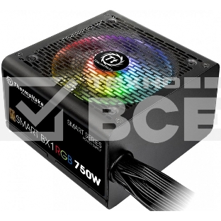 Блок питания Thermaltake Smart PS-SPR-0750NHSABE-1, 750Вт, 80 PLUS Bronze, 120мм, черный