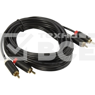 Кабель Vention аудио 2RCA M/2RCA M - 2м Чёрный