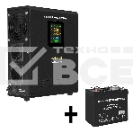 Комплект Источник бесперебойного питания EX295996RUS + батарея 55Aч EX285667RUS 1шт (инвертор, синус, для котла, настенный) ExeGate FineSine SX-800.LCD.AVR.2SH <800VA/500W, чистая синусоида, цветной LCD-дисплей, AVR, 2*Schuko, линейно-интерактивный, крепл, фото2