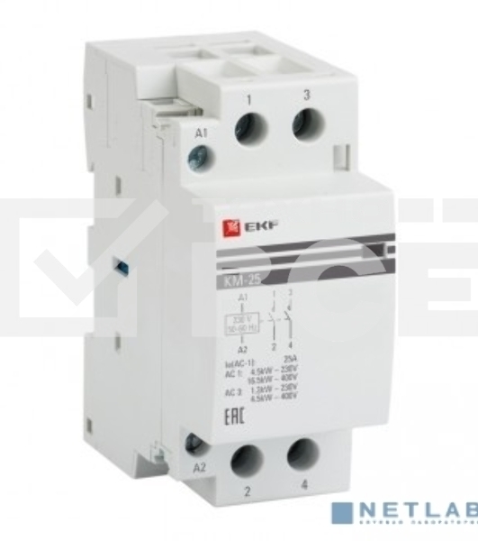 Контактор модульный EKF km-2-16-20 КМ 16А 2NO (2 мод.) PROxima