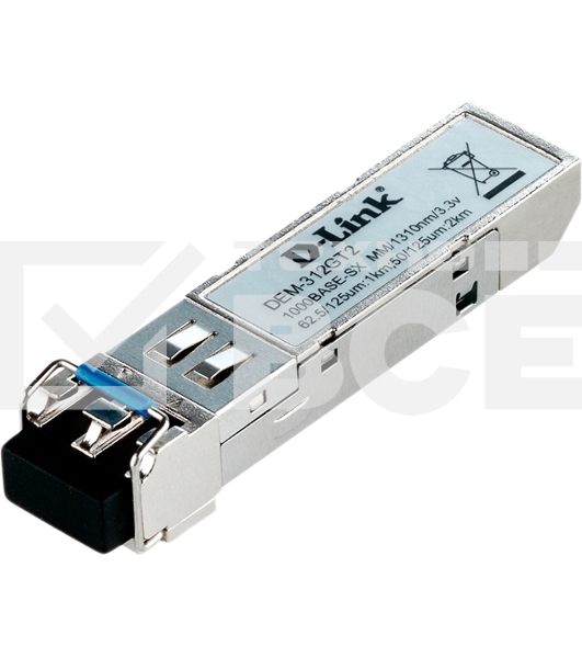  Трансивер D-Link 312GT2/A1A, SFP Transceiver with 1 1000Base-SX+ port.Up to 2km, multi-mode Fiber, Duplex LC connector, Transmitting and Receiving wavelength: 1310nm, 3.3V power.