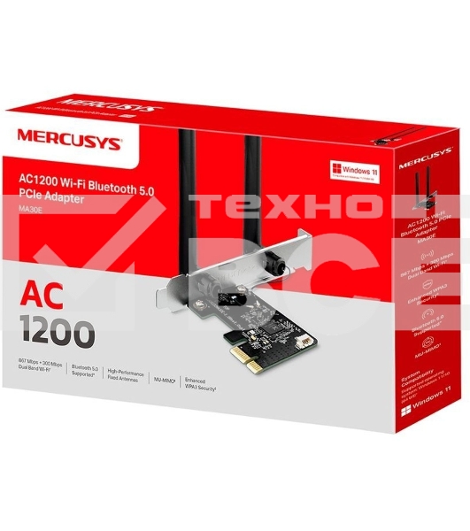 Wi-Fi  Bluetooth PCI Адаптер Mercusys AC1200 Dual-Band Wi-Fi Bluetooth  PCI Express Adapter
