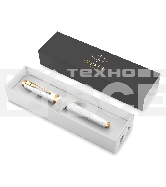 Ручка перьевая Parker IM Premium F318 (CW2143649) Pearl GT F сталь нержавеющая подар.кор.