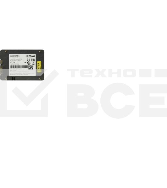 Накопитель SSD Dahua C800A 512GB 2.5 SATA III 3D NAND, 7мм, R/W up to 540/460Mb/s, TbW 200Tb 5year wty