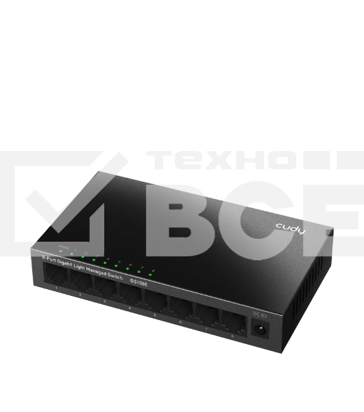Коммутатор Cudy GS108E (L2+) 8x1Гбит/с настраиваемый