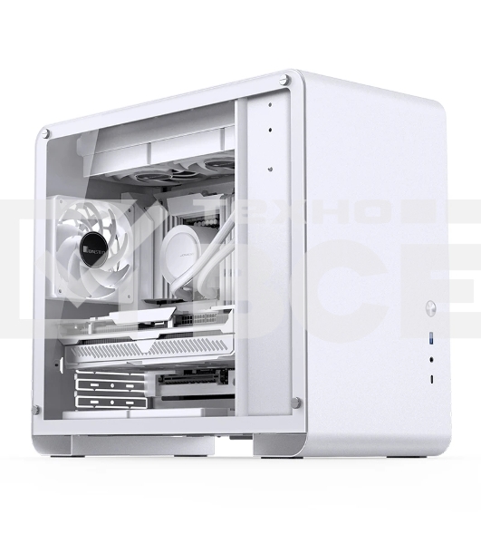 Корпус без блока питания JONSBO U4 Mini, Mini-Tower, TG, no fan, 1xUSB-A 3.0 + 1xUSB-C 3.2, mATX, mITX White