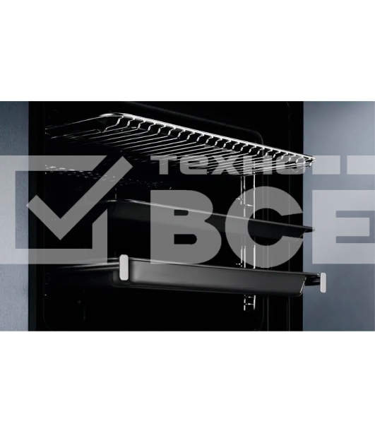 Духовой шкаф с паром Electrolux EOD5C70BZ SteamBake,цвет -черный, утапливаемые переключатели, таймер отключения, отложенный старт, будильник, хромированные направляющие из нержавеющей стали Easy Entry, телескопические направляющие FlexiRunners (1 ур) с изменением высоты установки, 3 стекла, каталитическая очистка